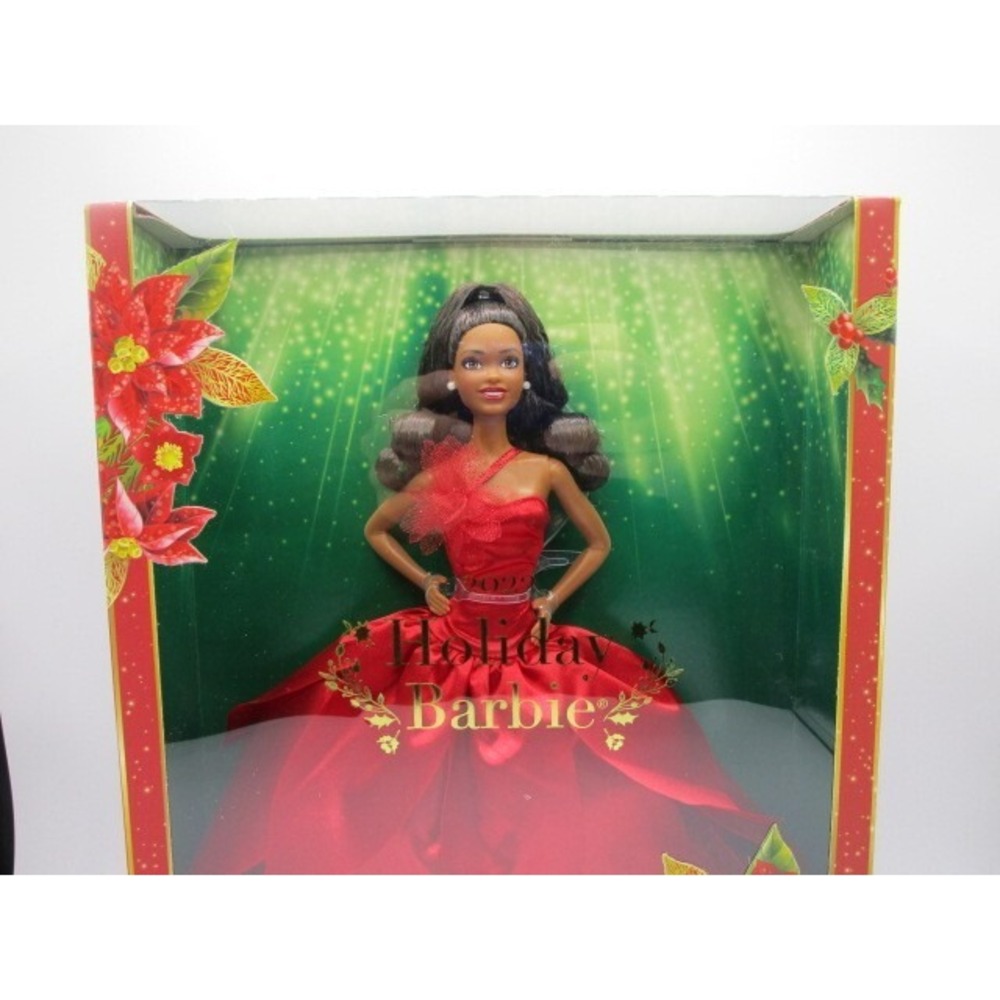 Barbie Signature Doll 2022 Holiday Collectible Doll African American Brown Hair